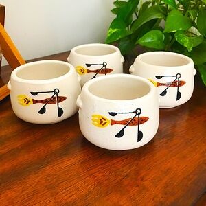 Vintage 1969 West Bend Stoneware Bean Pots Set of 4